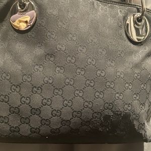 Gucci Monogram Messenger Tote – Double Straps, Project/Repair Condition